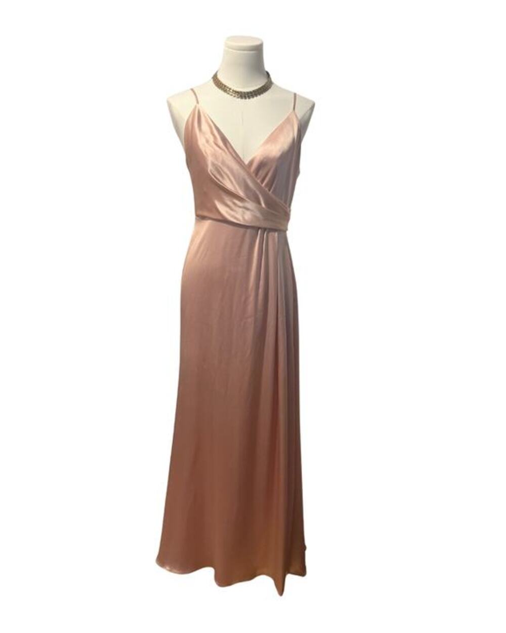 Jill Stuart Blush Pink Satin Formal Gown Dress Size 4 Wedding Prom